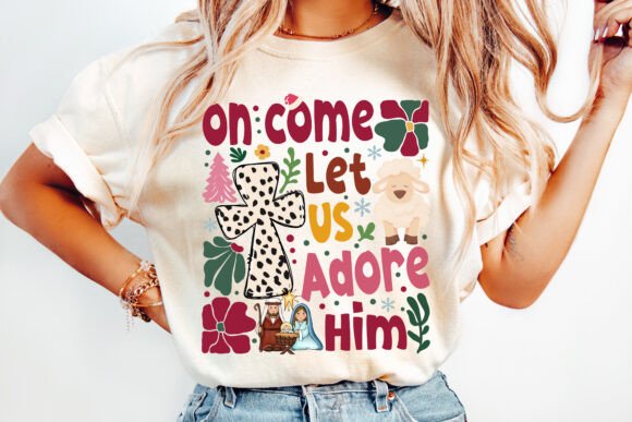 Boho Foral Jesus Christmas PNG for T-Shirt Designs