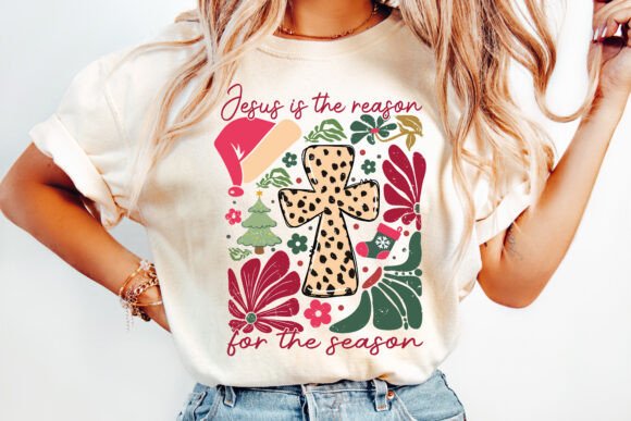 Boho Jesus Christmas PNG for T-Shirt Designs