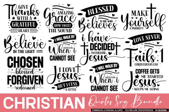 Christian Quotes SVG Bundle