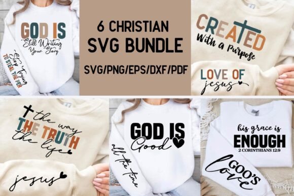 Christian Svg Png Bundle for T-Shirt Designs