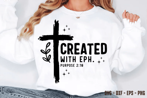 Created with a Purpose Svg, Christian Png T-Shirt Designs