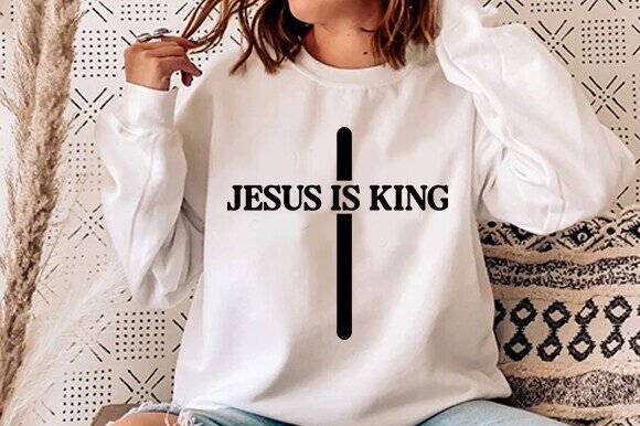 Embroidered Jesus is King Christian T-Shirt Designs