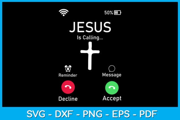Incoming Call Jesus is Calling T-Shirt Designs
