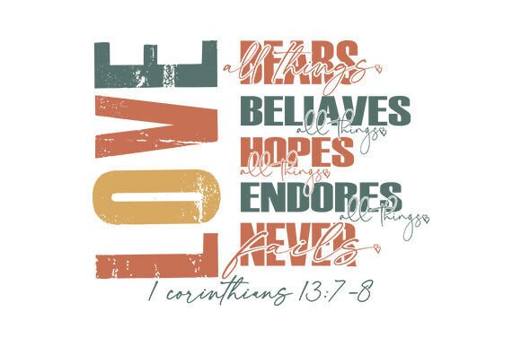 Love Bears All Things Christian SVG PNG for T-Shirt Designs