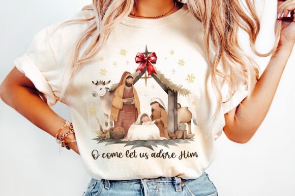 Nativity Christmas Jesus PNG for T-Shirt Designs