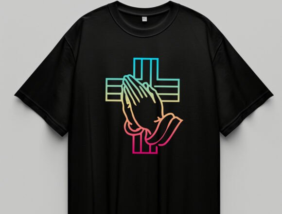 Praying Hands Jesus SVG for T-Shirt Designs