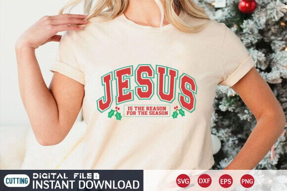 Retro Jesus Christian Christmas SVG PNG