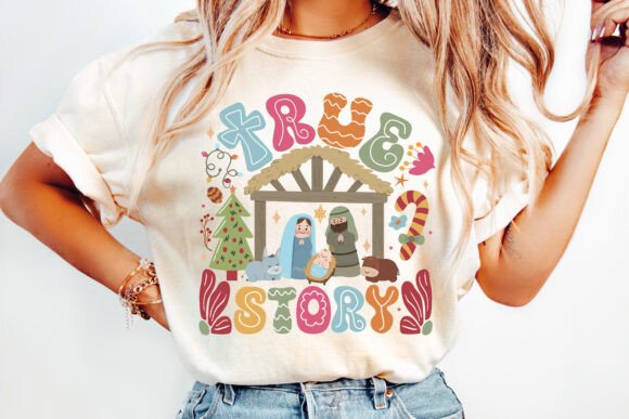 True Story Boho Jesus Christmas PNG