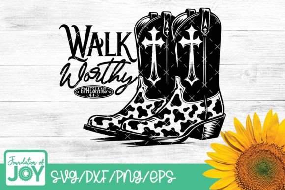 Walk Worthy Svg, Christian Western Svg
